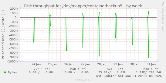 Disk throughput for /dev/mapper/containerbackup5